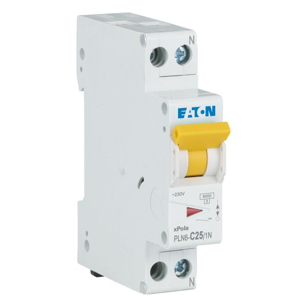 Miniature circuit breaker (MCB), 25 A, 1p+N, characteristic: C image 15