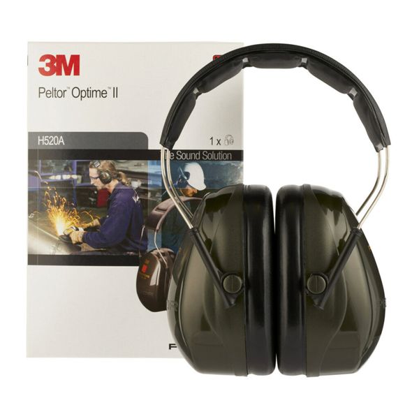 3M™ PELTOR™ Optime™ II Earmuffs, Green, Headband, H520A-407-GQ image 4