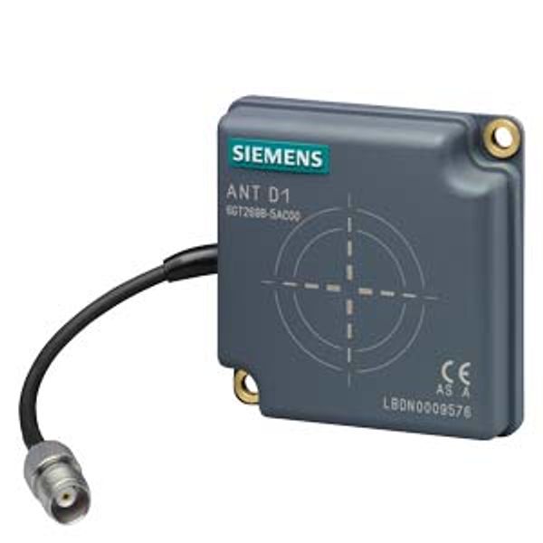 RF200/MOBY D antenna ANT D1 for connection to RF290R IP65, -25 to +70 °C, 75x 75x 20 mm, max. limit distance: antenna wire 3.3 m enclosed CUSTOM'S TARIFF NO.:85177100 LKZ:DE image 1