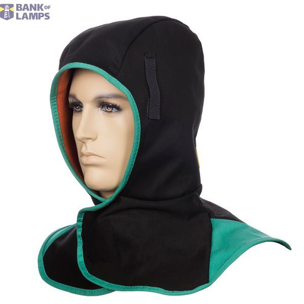 Welding fabric hood Black FR image 1