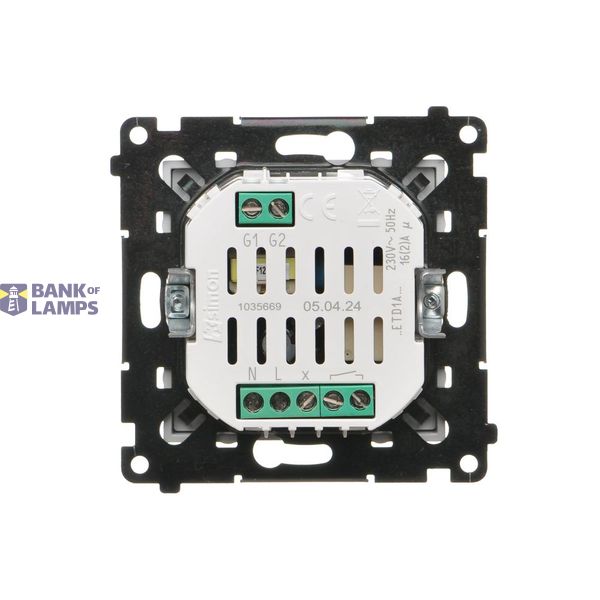 RJ12 double telephone socket, (module), Simon 24, IP20, black matt image 1