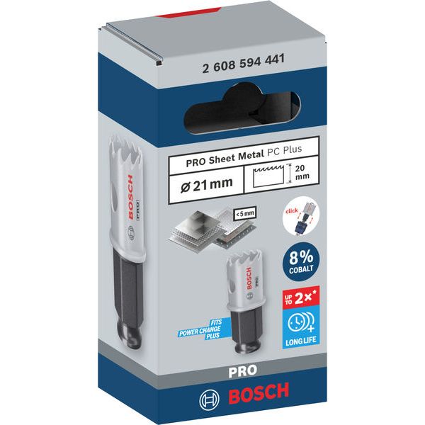 PRO Sheet Metal Power Change Plus Hole Saw 21  mm image 1