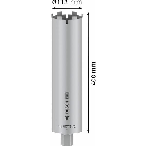 Diamond dry core cutter 1 1/4" UNC Best for Universal 112 mm, 400 mm, 6 segments, 11.5 mm image 3
