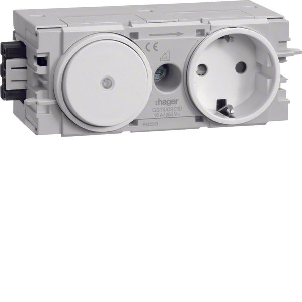 Socket-outlet+Switch Wago C-Profile pw image 1