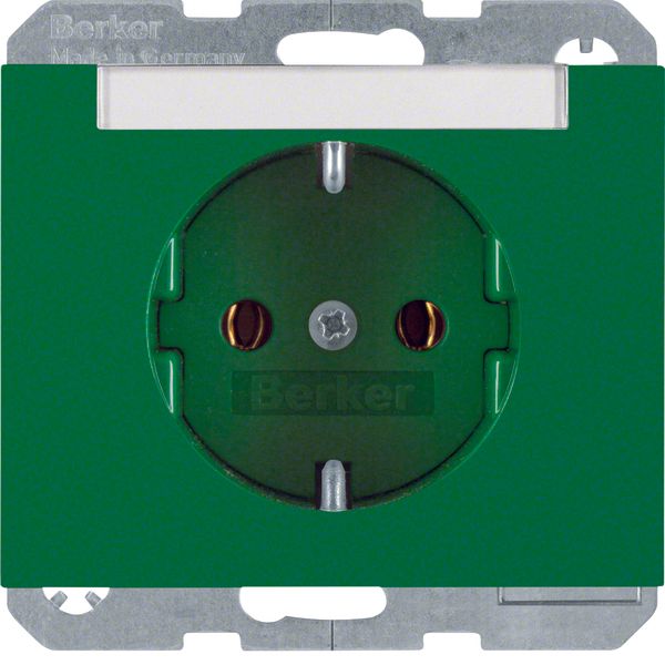 SCHUKO soc. out., K.1, green glossy image 1