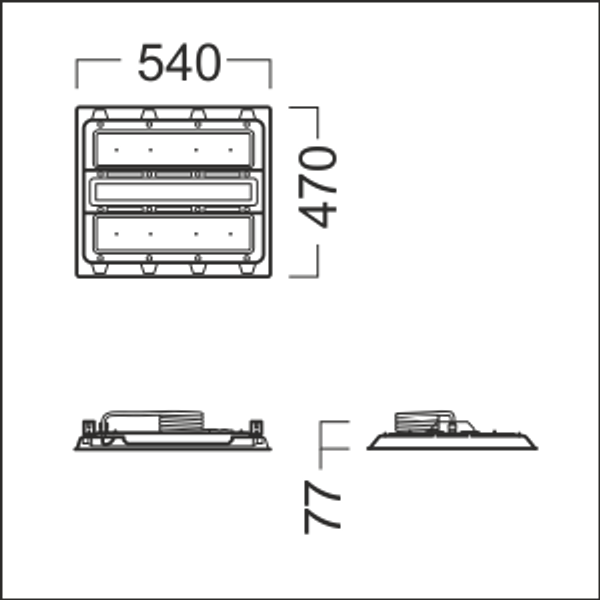 CR2 M10k-840 PC NBCG LDO WH - LED high-bay luminaire image 2