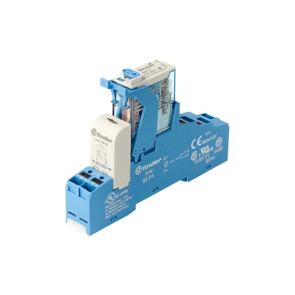 Rel. interface Mod. Push-IN 1CO 16A/24VDC/Agni+Au/LED/diode (4C.P1.9.024.5050) image 4