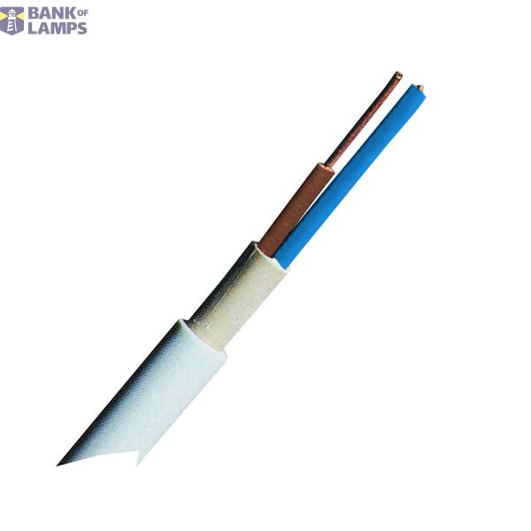PVC Sheathed Wires NYM-O 2x1,5mm² light grey, 50m ring image 1
