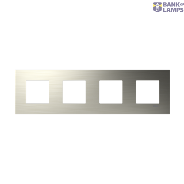 Frame 4-gang / 2+2+2+2-modules - ABB logo - S - Nickel image 1
