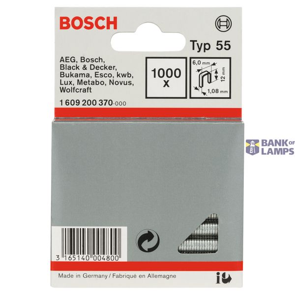 Narrow crown staple, type 55 6 x 1.08 x 12 mm image 2