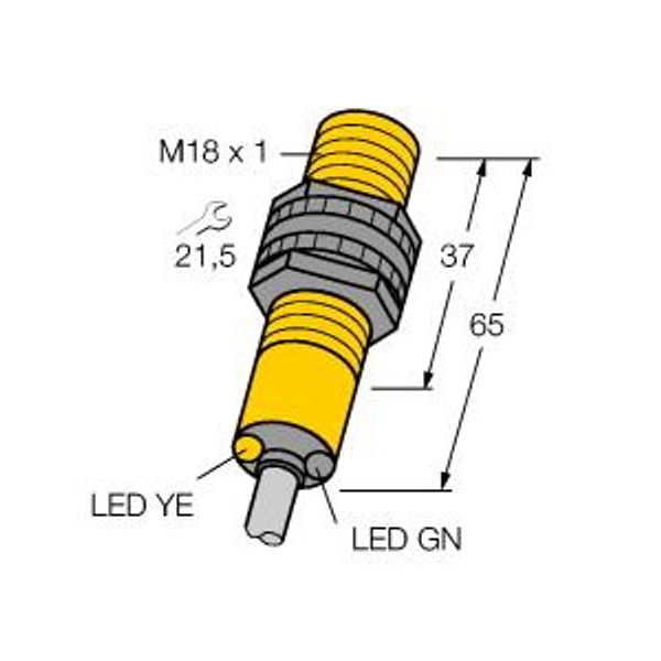 Photoelectric Sensor Diffuse Mode Sensor with Fixed-Field Background Suppression   S18SP6FF100 W/30 image 1