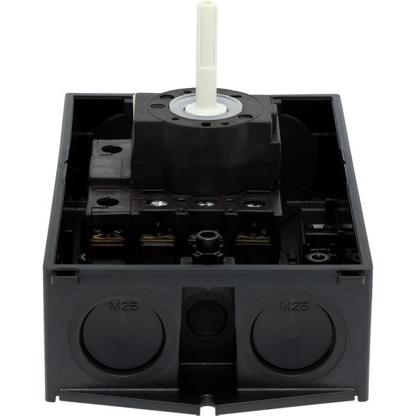 P1-25/I2/SVB-SW/N Main switch, P1, 25 A, surface mounting, 3 pole + N, STOP function, With black rotary handle and locking ring, Lockable in the 0 (Off) position image 15