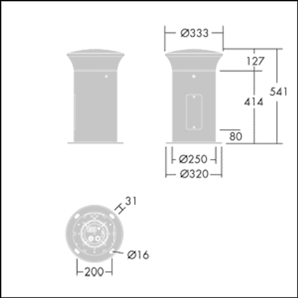 TR B W 10L25 740 R/S CL2 MPL - LED bollard image 3