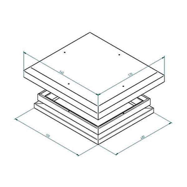 IP5x cover for installing DLTI roof fan-units in DSI image 1