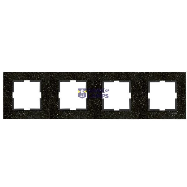 Novella Accessory Corian - Black Quartz Four Gang Frame image 1