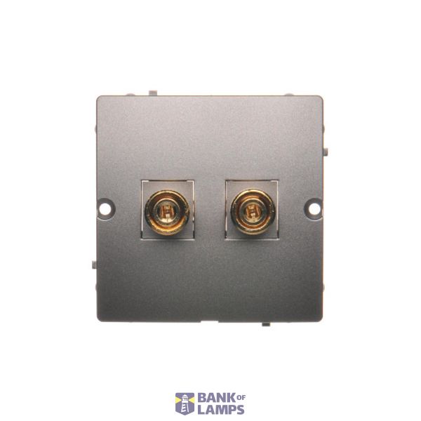 Loudspeaker socket, Inox, metallized image 1