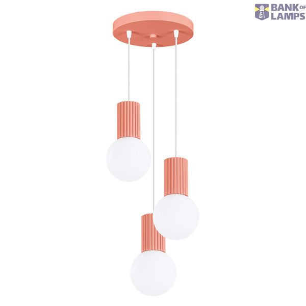 Pendant lamp HALO 3P peach image 1
