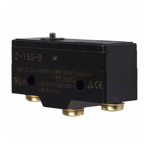 General purpose basic switch, pin plunger, SPDT, 15 A, screw terminals Z15G1318A image 3
