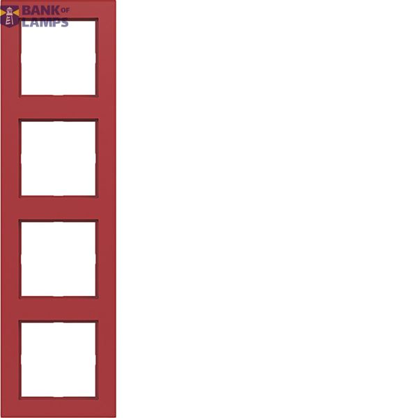 Cover frame 4-way, A.1, glossy red image 1