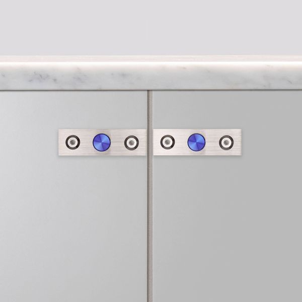 FURNITURE KNOB / PLATE / LINEAR / BURNT STEEL image 2