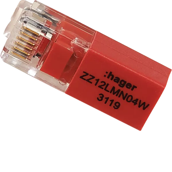 HAG ZZ12LMN04W Terminating resistor RJ12 for LMN module, 120 Ohm image 1