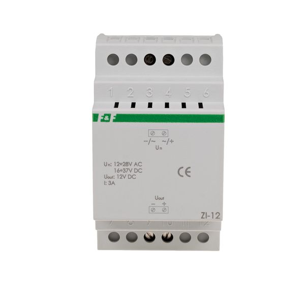 12V DC impulse stabilizer ZI-12 12V 28V AC / 16V 37V DC 3A image 3