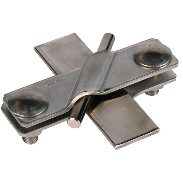 SV clamp StSt (V4A) f. Fl 40/40mm Rd 7-10/7-10mm - Rd 7-10/Fl 40mm image 1