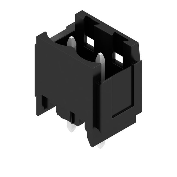 PCB plug-in connector, male header, Dovetails for fixing blocks, THT solder connection, 5.08 mm, Number of poles: 2, 180°, Solder pin length (l): 3.2 mm, tinned, black, Box image 2