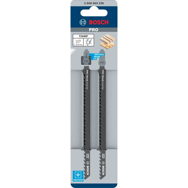 PRO Wood precise T344DP Jigsaw Blade, 152 mm, 2 pcs. image 3