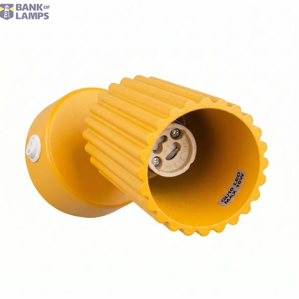 Wall lamp KARBON yellow with a switch image 5