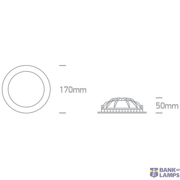 WHITE DARK LIGHT LED 16W CW IP20 230V image 3