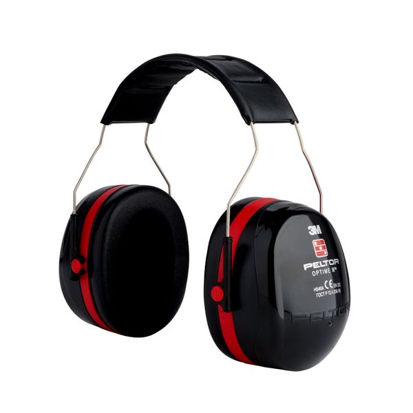 3M™ PELTOR™ Optime™ III Earmuffs, Black/Red, Headband, H540A-411-SV image 14