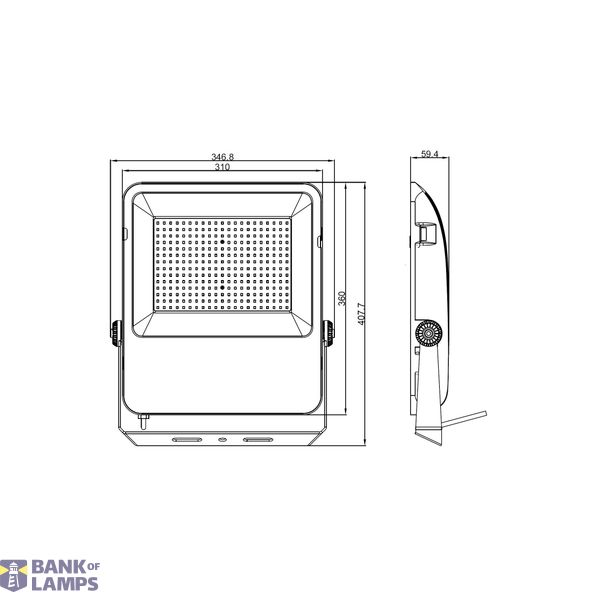 Capri LED Basic 200W 24000lm 4000K symmetric IP65 black image 4