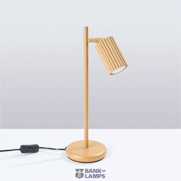 ELEGANT CARBON DESK LAMP WITH A GROOVED LAMPSHADE AND A SWITCH ON THE CABLE image 8