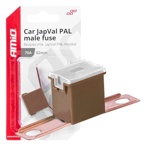 Car JapVal PAL male fuses 62mm 70A AMIO-03431 image 1