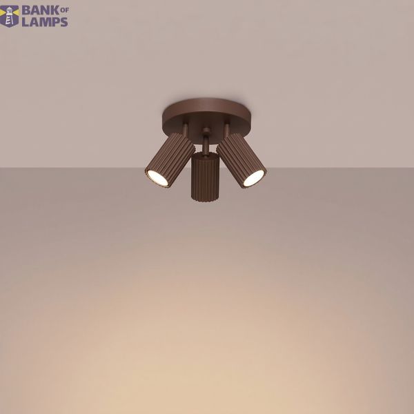 Ceiling lamp KARBON 3P brown image 11
