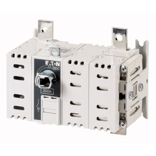 DDC-125/2-SK DC switch disconnector, 125 A, 2 pole, 2 N/O, 2 N/C, Without rotary handle and drive shaft, rear mounting image 1