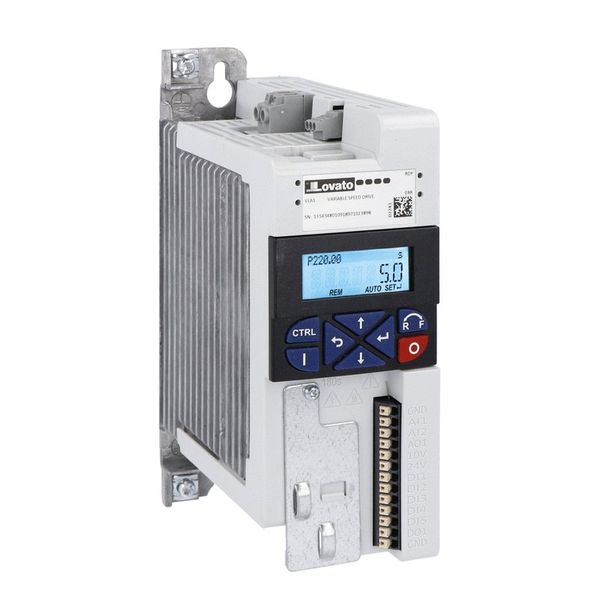 Variable speed drive, VLA1 type, single-phase, supply 200...240VAC (50/60Hz). Built-in EMC suppressor, Cat. C2, 0.25kW image 1