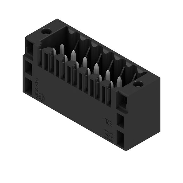 PCB plug-in connector, male header, Flange, THT solder connection, 3.50 mm, Number of poles: 14, 180°, Solder pin length (l): 3.5 mm, tinned, black, Box image 2