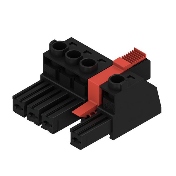 PCB plug-in connector, female plug, 7.62 mm, Number of poles: 4, 180°, Clamping yoke connection, Clamping range, max. : 10 mm², Box image 2