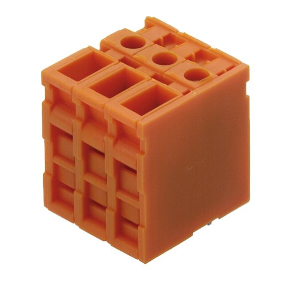 Printed circuit board terminals, 6.35 mm, Number of poles: 7, 180°, Solder pin length (l): 3.5 mm, tinned, orange, TOP connection, Clamping range, max. : 6 mm², Box image 1