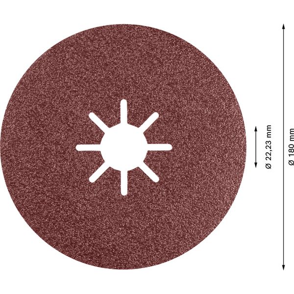 EXPERT R781 Prisma Ceramic Fibre Disc 180 mm, 22.23 mm, G 80 image 2