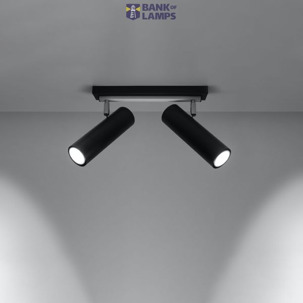 CEILING LAMP DIREZIONE 2 BLACK GU10 2X40W IP20 image 7