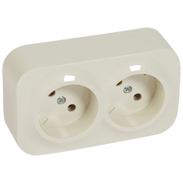 2X2P SOCKET IVORY image 1