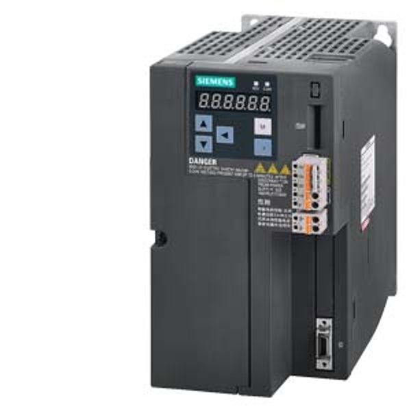 SINAMCIS V70 SPINDLE Input voltage: 380-480 V 3 A -15%/+10% 13.2 A 50/60 Hz Output voltage:  6SL3210-5DE21-1UA0 image 1