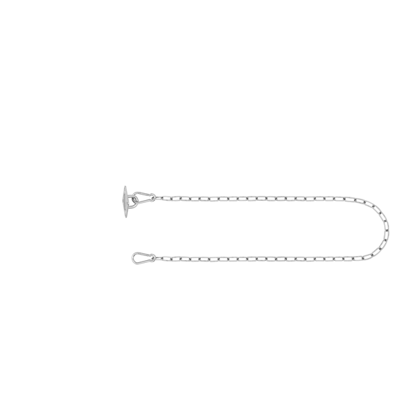 Chain with carabiner, steel, 1m image 1
