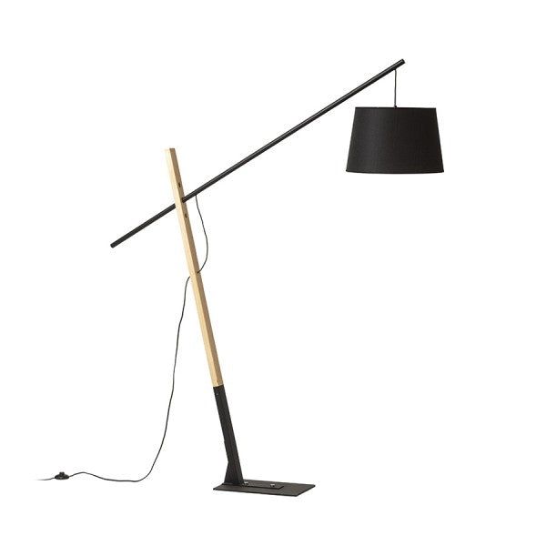DANTE floor black wood 230V LED E27 15W image 1