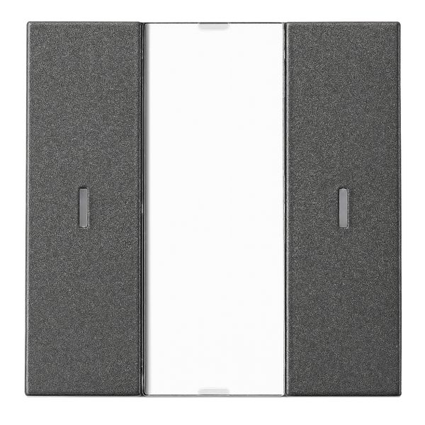KNX push-button 1-fold with status LED, anthracite image 1