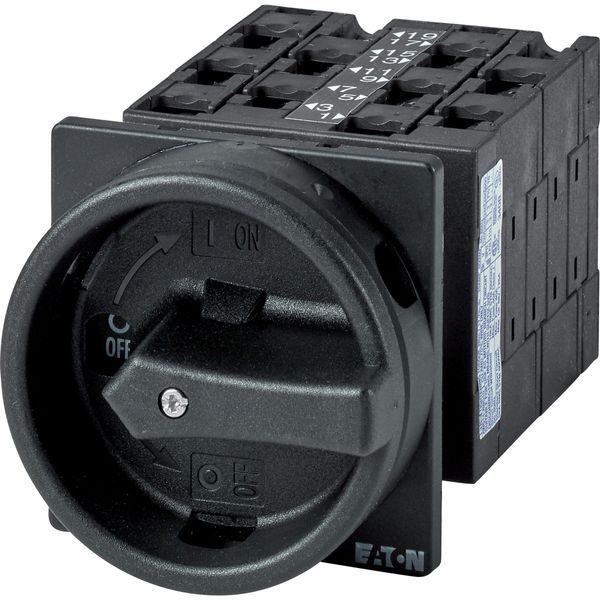 T3-5-8345/EA/SVB-SW Main switch, T3, 32 A, flush mounting, 5 contact unit(s), 9-pole, STOP function, With black rotary handle and locking ring image 3