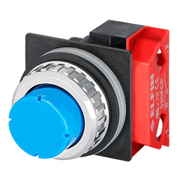 Projecting push-button, blue, N.C. image 1